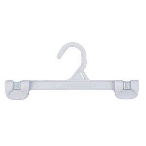 Lot of 12 White 10" Retail Hangers to Display Pants Slacks or Skirt